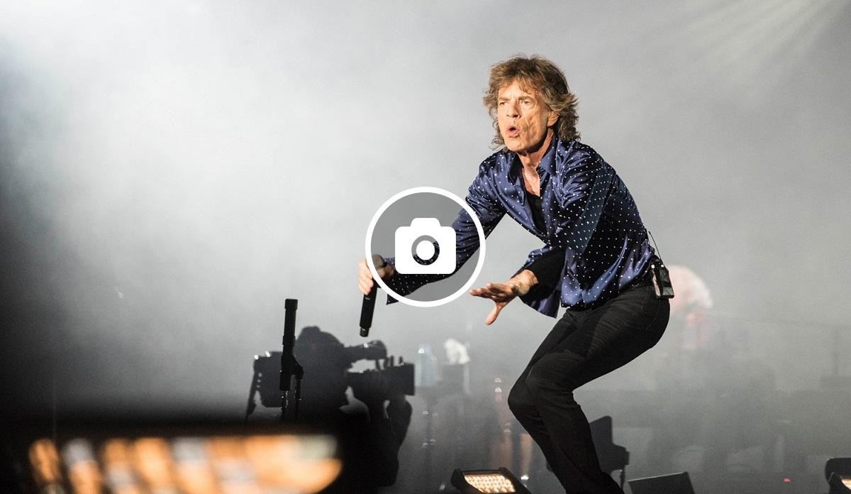 Mick Jagger en acció aquest dimecres a Barcelona