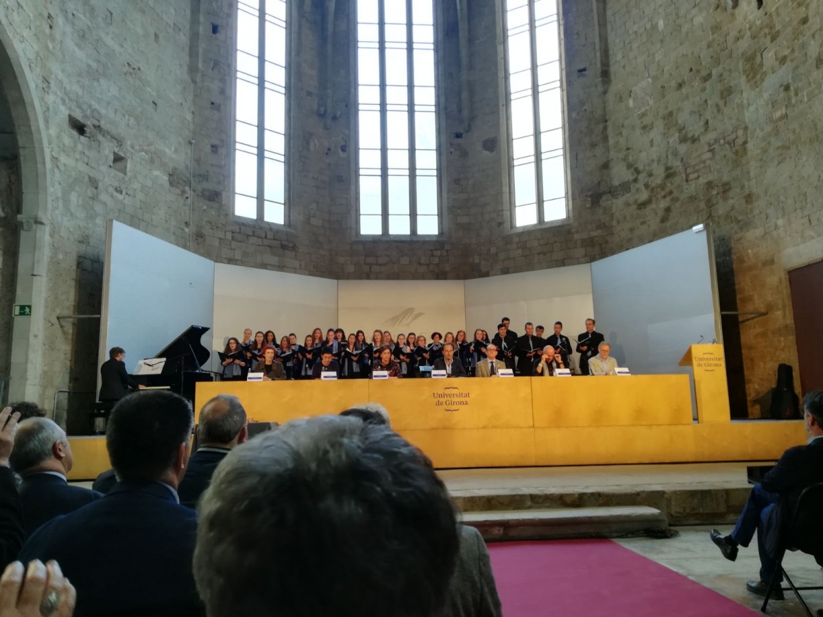 La cerimònia d'investidura a la Universitat de Girona