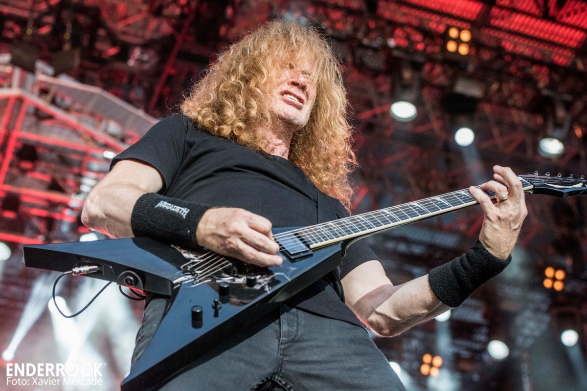 Dave Mustaine de Megadeth, al Rock Fest l'any 2018