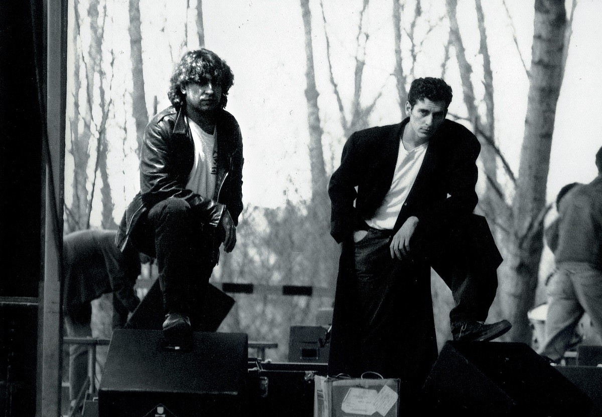 Pep Sala i Carles Sabater a la gira de l’any 1991 per presentar el disc Quina nit (Picap, 1990)