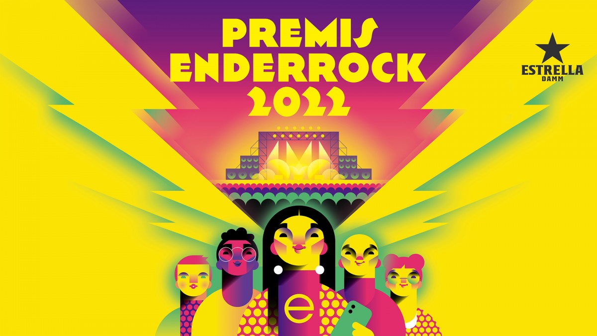 Cartell dels Premis Enderrock 2022, dissenyat per la il·lustradora bagenca Maria Picassó