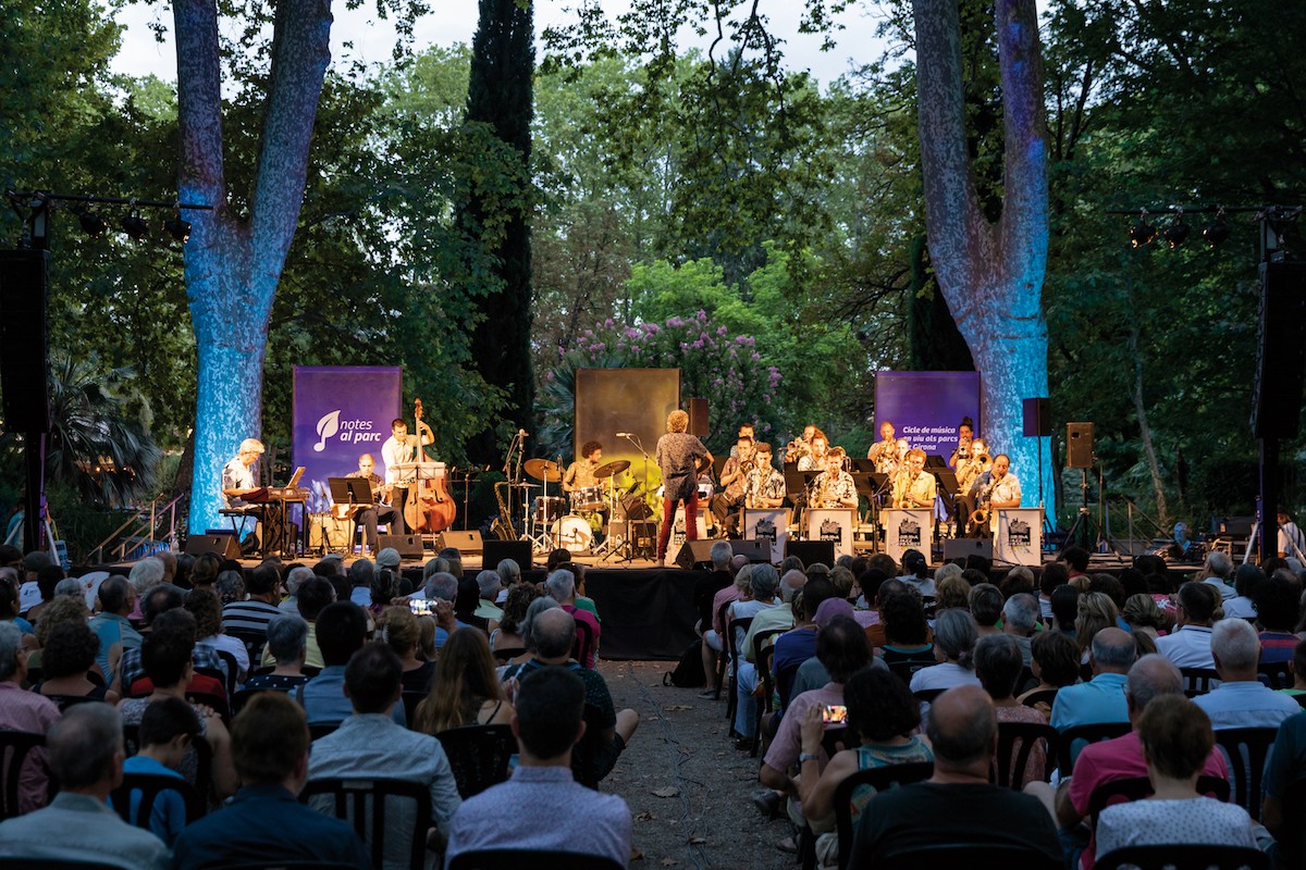 La Girona Jazz Project Big Band actuant en la passada edició del Notes al Parc