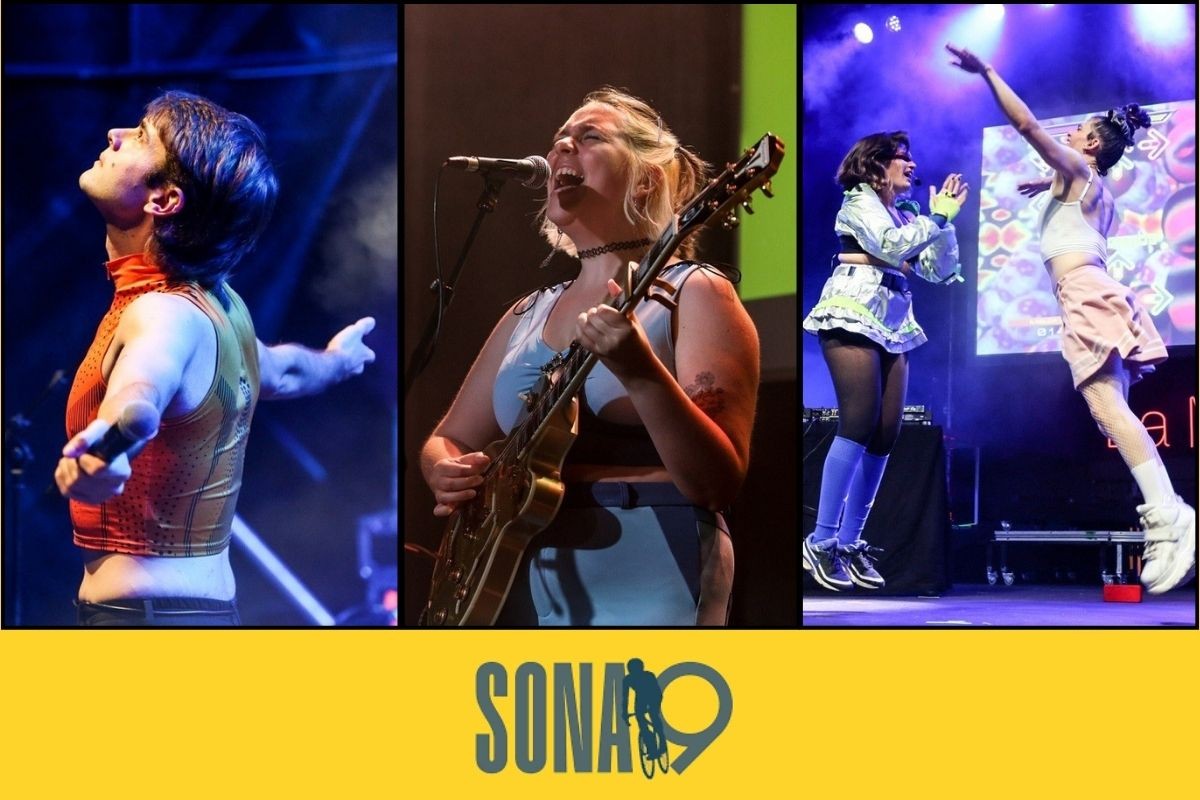 Els tres finalistes del Sona9 2023: Eloi Duran, Núria Duran i SOSUN.Dance