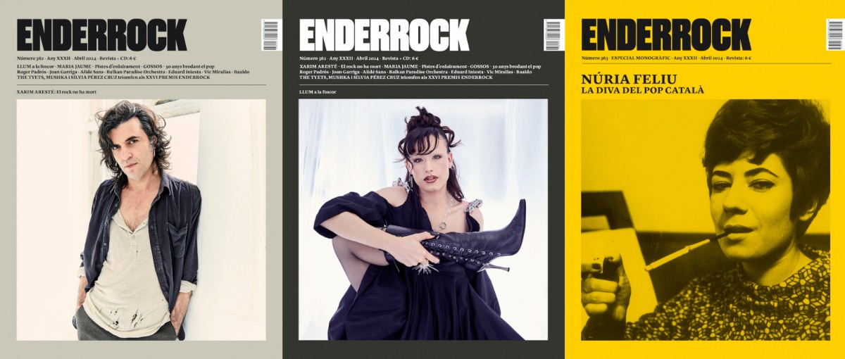 Números 362 i 363 d'Enderrock, amb Xarim Aresté, Llum i Núria Feliu en portada