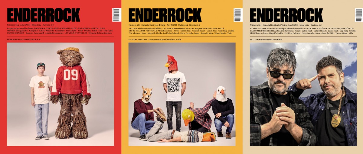 Portades dels Enderrock 364 i 365 amb Ferran Palau, El Pony Pisador i Estopa