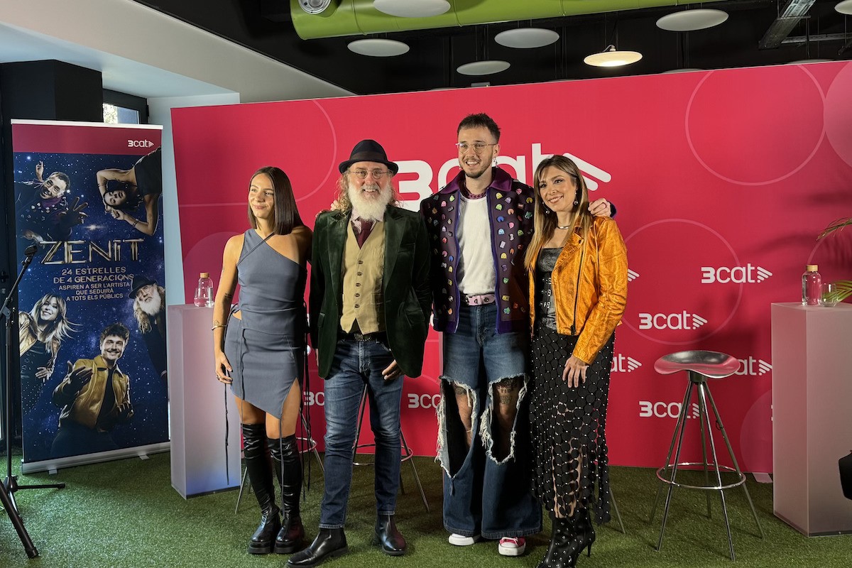 Suu, Joan Reig, Lildami i Gisela a la roda de premsa de 'Zenit'