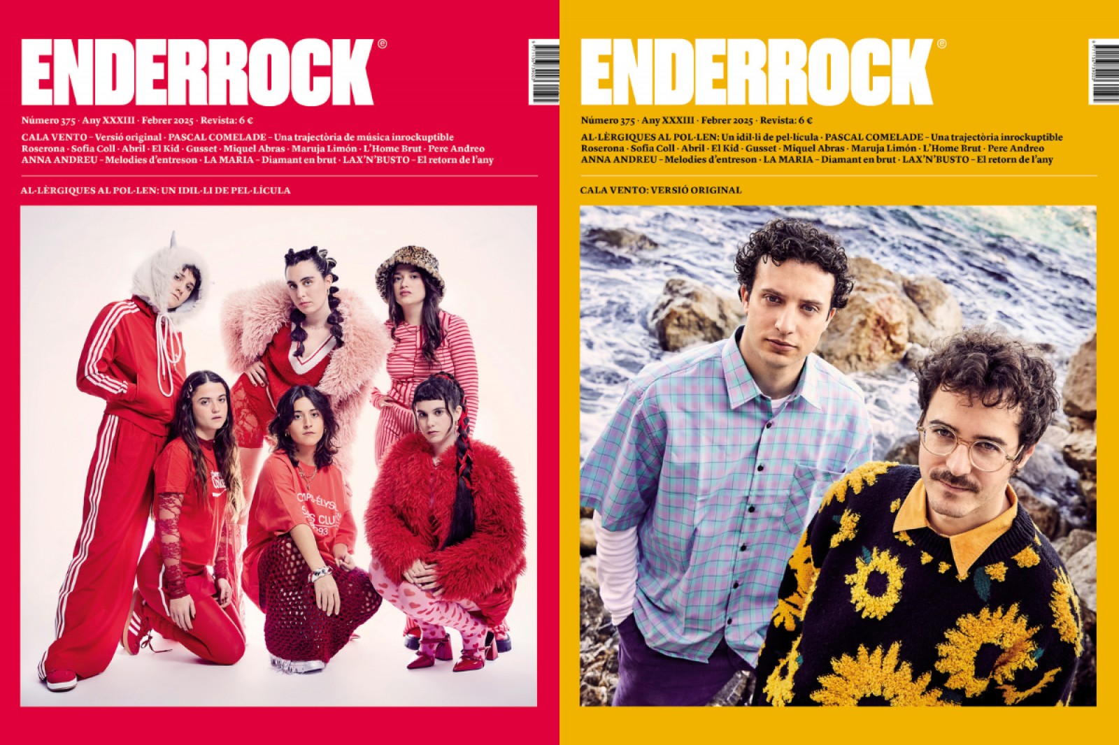 La doble portada de l'Enderrock 375 amb Al·lèrgiques al Pol·len i Cala Vento