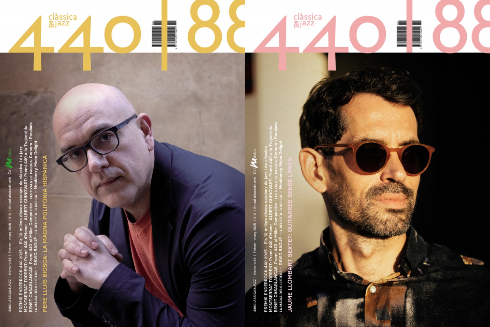 Portades de la 440Clàssica&Jazz 88 amb Pere Lluís Biosca (Ensemble Cristóbal de Morales) i Jaume Llombart