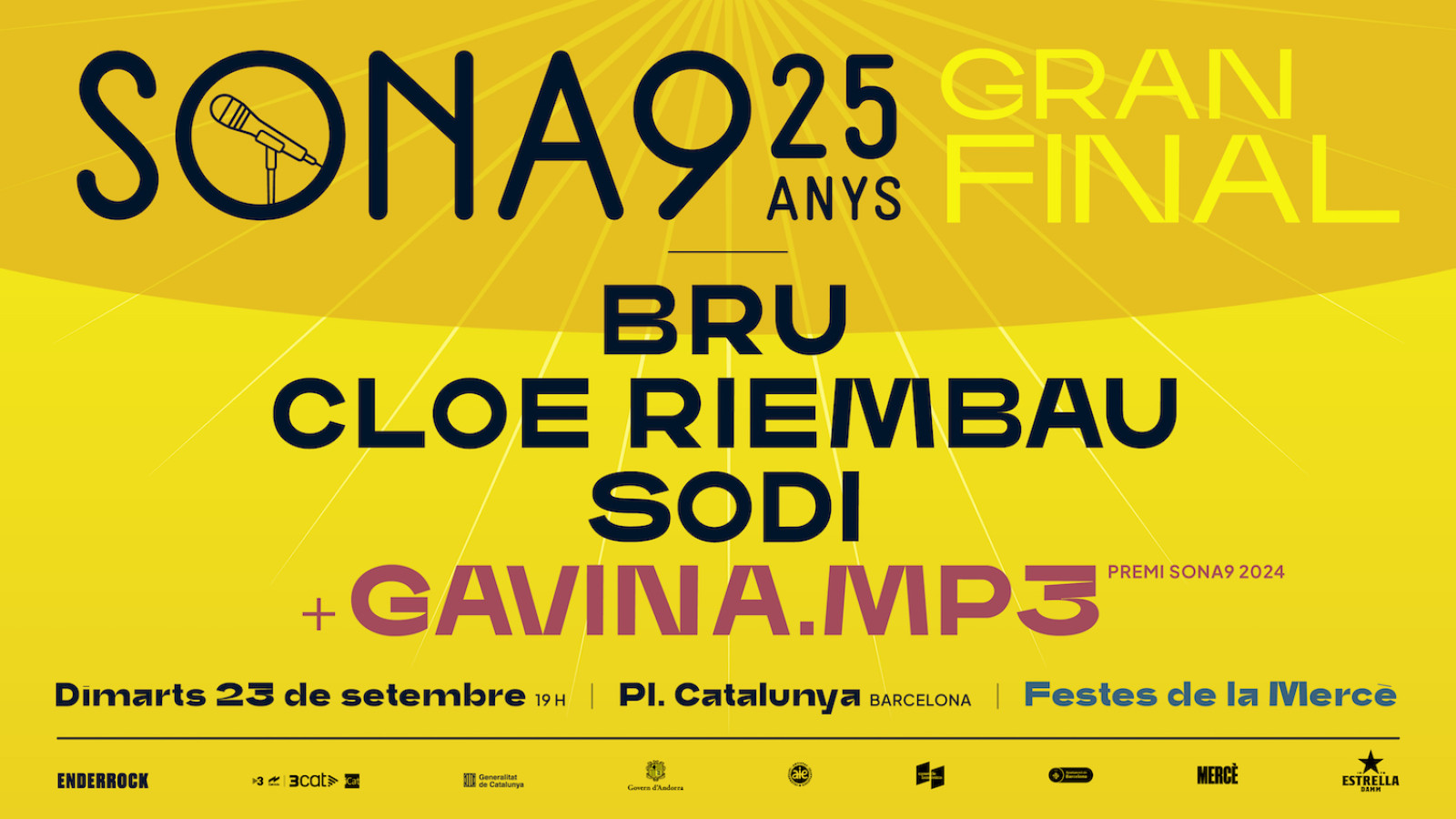 Els tres finalistes del Sona9 2025 són Bru, Cloe Riembau i Sodi