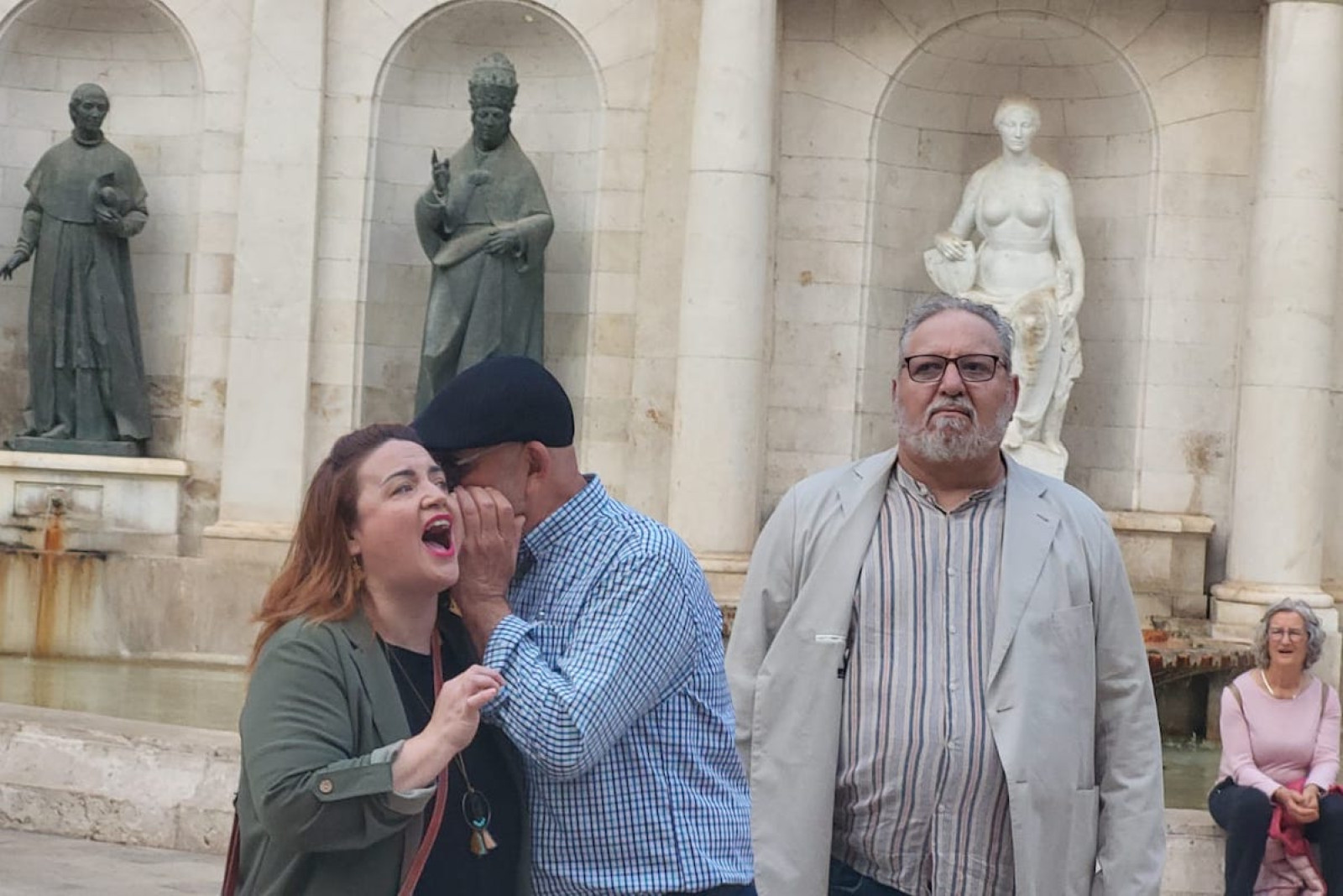 La cantaora Tatiana Prades, el versador Josemi Sánchez i el cantaor Josep Aparicio