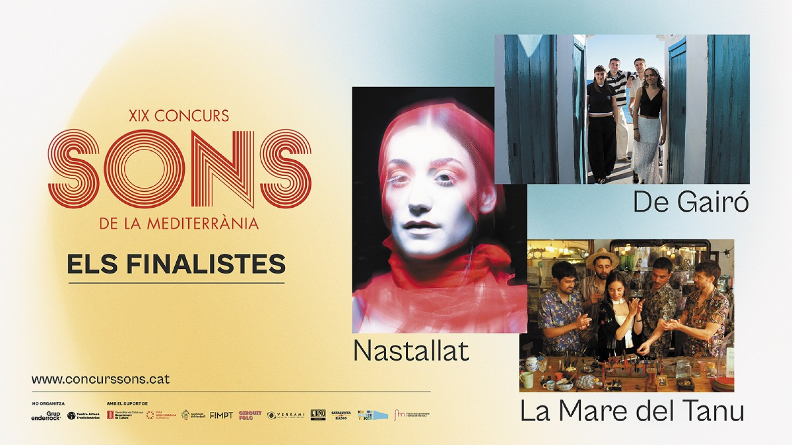 El jurat ha seleccionat De Gairó, La Mare del Tanu i Nastallat com a finalistes de la XIX edició del concurs de música d'arrel