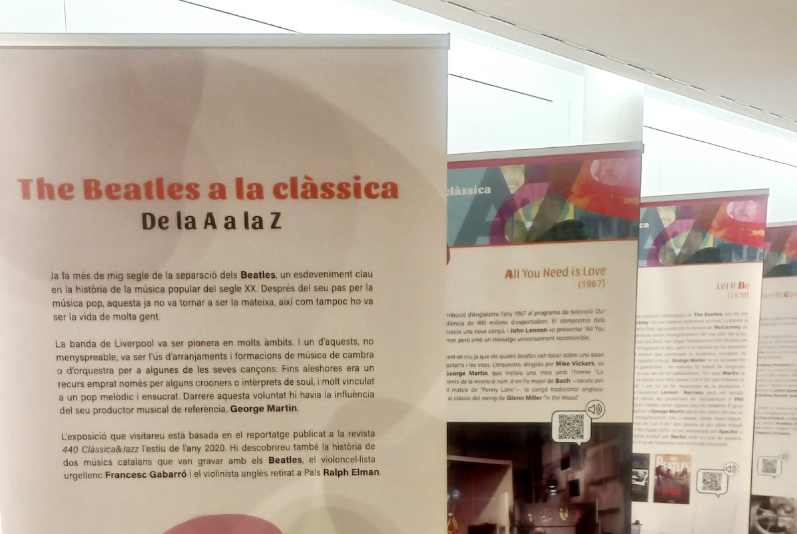Imatge de l'exposició 'The Beatles a la clàssica. De la A a la Z'