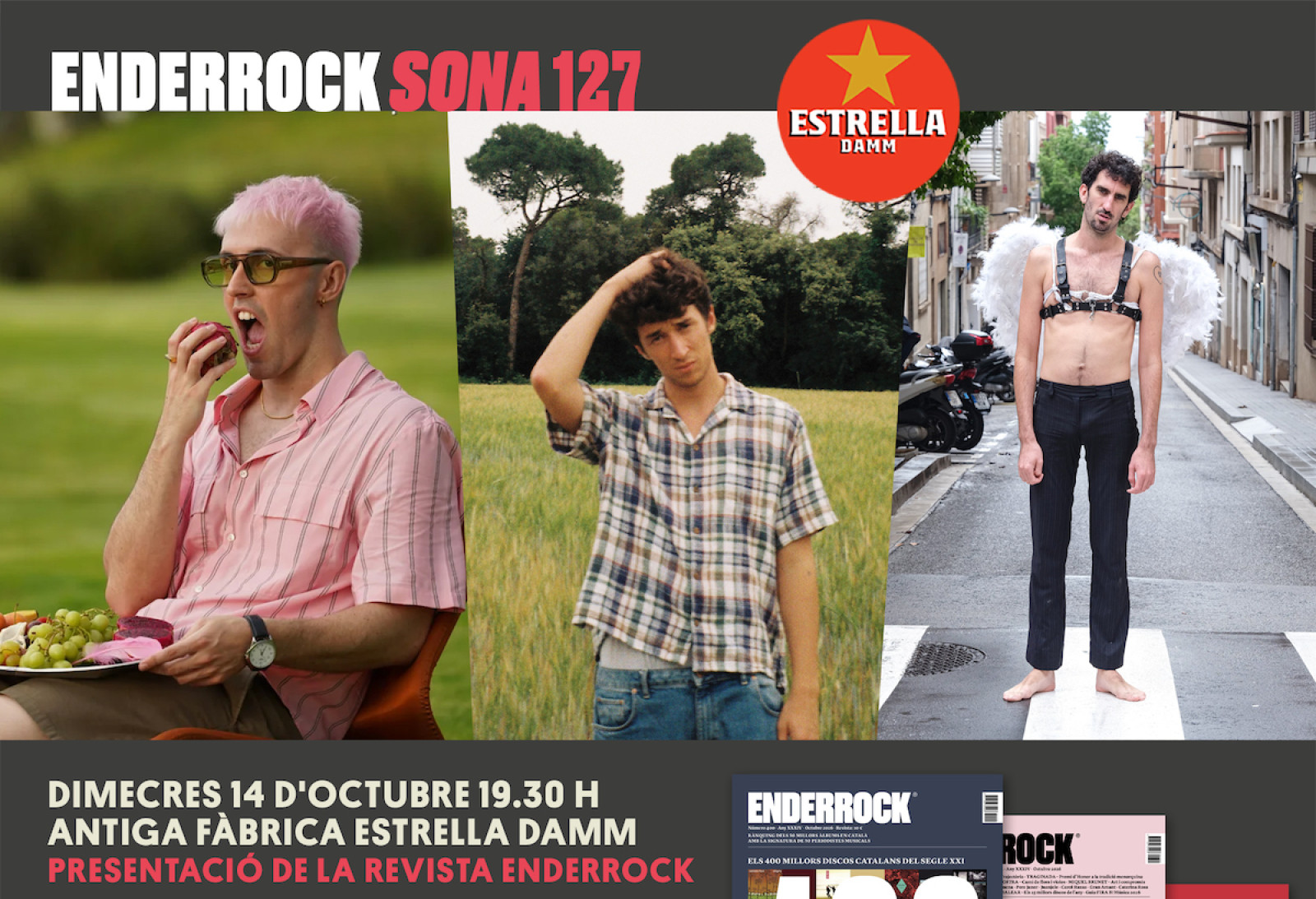 Markos amb k, Poggioli i Lluki Valverde actuaran el dimecres 14 d’octubre a l’Enderrock Sona